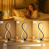 Modern Desk Table Lamp,3CCT 2700K/4000K/6500K Stepless Dimmable Bedside Lamp