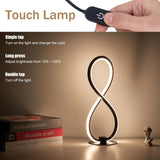 Modern Desk Table Lamp,3CCT 2700K/4000K/6500K Stepless Dimmable Bedside Lamp