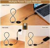 Modern Desk Table Lamp,3CCT 2700K/4000K/6500K Stepless Dimmable Bedside Lamp