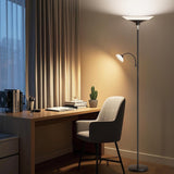 2-in-1 Torchiere Floor Lamp, 34W Dimmable Modern Standing Lamp