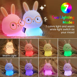 Bunny Night Light, Rabbit Night Lamp for Kids
